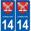 14 Cabourg blason ville autocollant plaque sticker