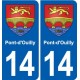 14 Cabourg blason ville autocollant plaque sticker