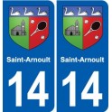 14 Cabourg blason ville autocollant plaque sticker