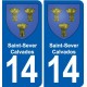 14 Cabourg blason ville autocollant plaque sticker