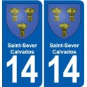 14 Cabourg blason ville autocollant plaque sticker