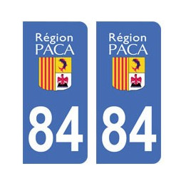 84 Vaucluse autocollant plaque