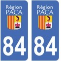 84 Vaucluse autocollant plaque sticker