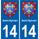 14 Cabourg blason ville autocollant plaque sticker