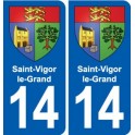 14 Cabourg blason ville autocollant plaque sticker