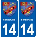 14 Cabourg blason ville autocollant plaque sticker