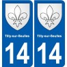 14 Cabourg blason ville autocollant plaque sticker