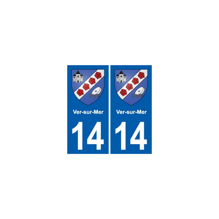 14 Cabourg blason ville autocollant plaque sticker