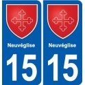 15 Ydes blason ville autocollant plaque sticker