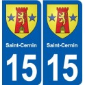 15 Ydes blason ville autocollant plaque sticker