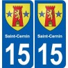 15 Ydes blason ville autocollant plaque sticker