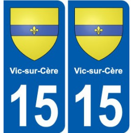 15 Ydes blason ville autocollant plaque sticker