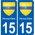 15 Ydes blason ville autocollant plaque sticker