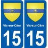 15 Ydes blason ville autocollant plaque sticker