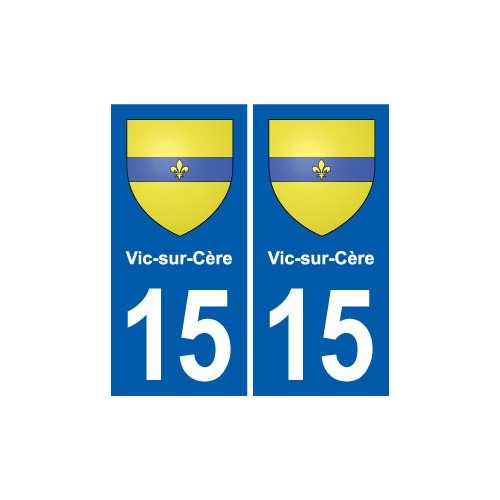 15 Ydes blason ville autocollant plaque sticker