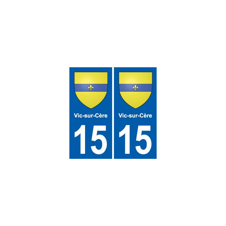 15 Ydes blason ville autocollant plaque sticker