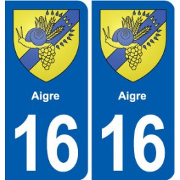 16 Ruffec blason ville autocollant plaque sticker