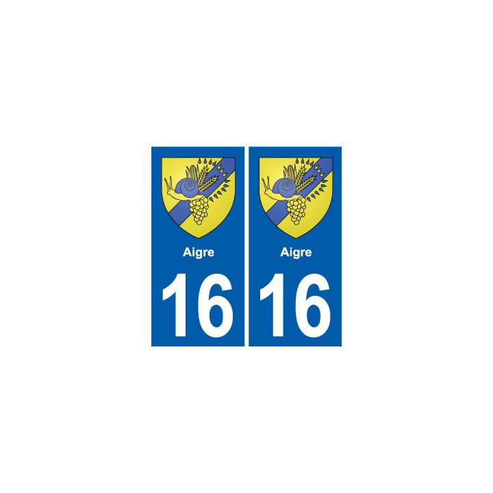 16 Ruffec blason ville autocollant plaque sticker