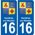 16 Ruffec blason ville autocollant plaque sticker