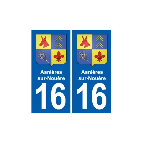 16 Ruffec blason ville autocollant plaque sticker