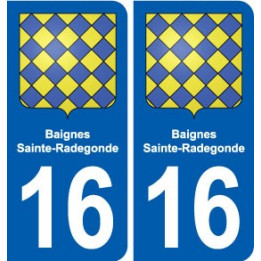 16 Ruffec blason ville autocollant plaque sticker