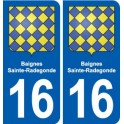 16 Ruffec blason ville autocollant plaque sticker