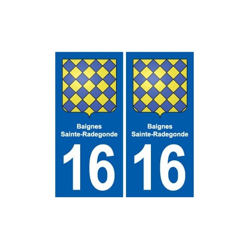 16 Ruffec blason ville autocollant plaque sticker