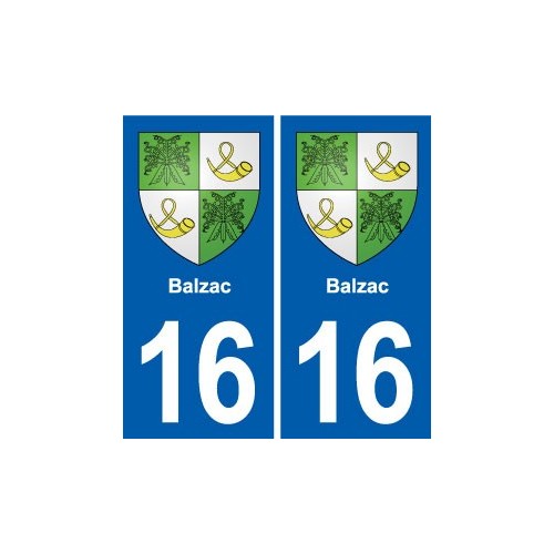 16 Ruffec blason ville autocollant plaque sticker