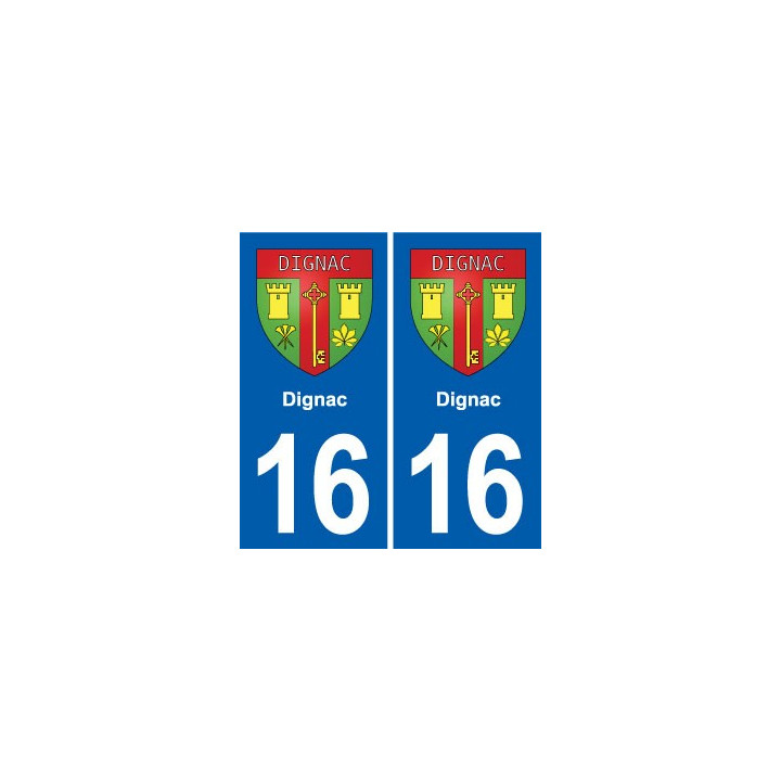 16 Ruffec blason ville autocollant plaque sticker