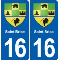 16 Ruffec blason ville autocollant plaque sticker