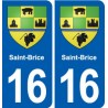16 Ruffec blason ville autocollant plaque sticker