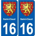 16 Ruffec blason ville autocollant plaque sticker