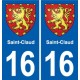 16 Ruffec blason ville autocollant plaque sticker