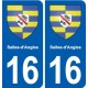 16 Ruffec blason ville autocollant plaque sticker