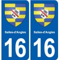 16 Ruffec blason ville autocollant plaque sticker