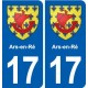 17 Cozes blason ville autocollant plaque sticker