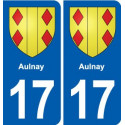 17 Chaniers blason ville autocollant plaque sticker