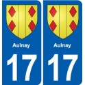 17 Chaniers blason ville autocollant plaque sticker