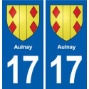 17 Chaniers blason ville autocollant plaque sticker