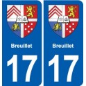 17 Chaniers blason ville autocollant plaque sticker