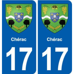 17 Chaniers blason ville autocollant plaque sticker