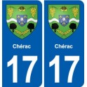 17 Chaniers blason ville autocollant plaque sticker