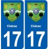 17 Chaniers blason ville autocollant plaque sticker