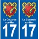 17 Chaniers blason ville autocollant plaque sticker