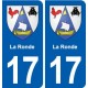 17 Chaniers blason ville autocollant plaque sticker