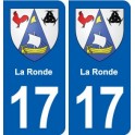 17 Chaniers blason ville autocollant plaque sticker