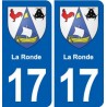 17 Chaniers blason ville autocollant plaque sticker