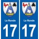 17 Chaniers blason ville autocollant plaque sticker