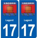 17 Chaniers blason ville autocollant plaque sticker