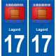 17 Chaniers blason ville autocollant plaque sticker